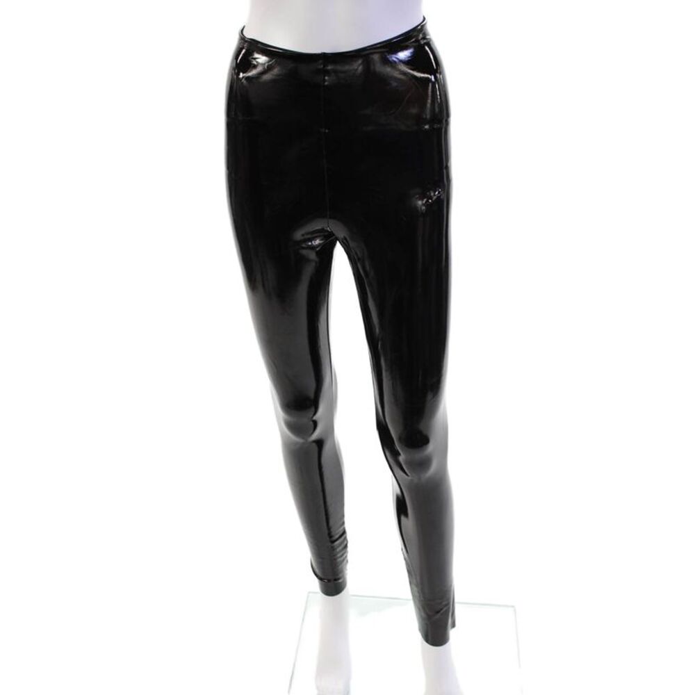 Commando Control Womens High Rise Pull On Pants Liquid Black Size Small